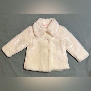 Circo Kids White Faux Fur Pea Coat